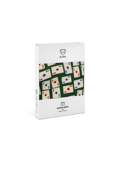 A-dam - Boxer Brief Green Cardgame Pine Needle - WERTE FREUNDE