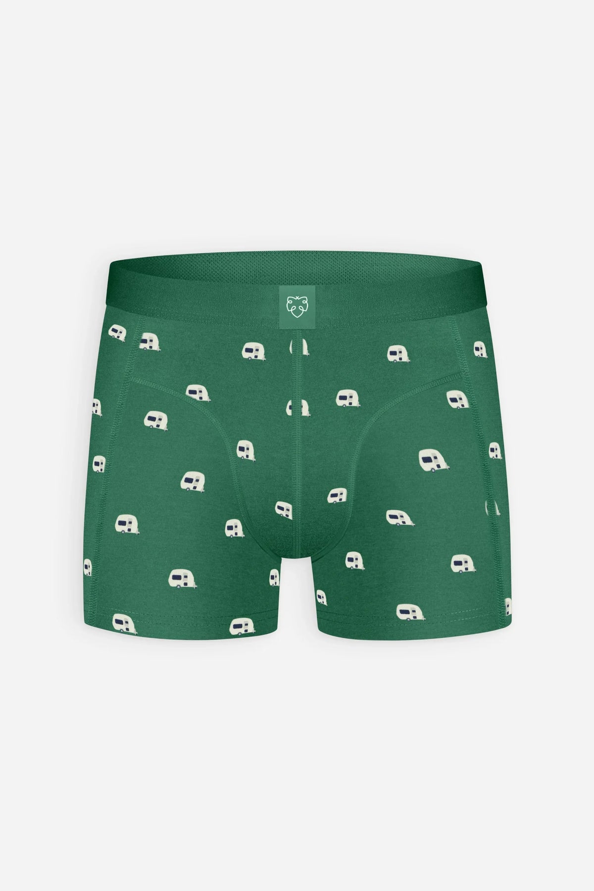 A-dam - Boxer Brief Print Green Caravan - WERTE FREUNDE
