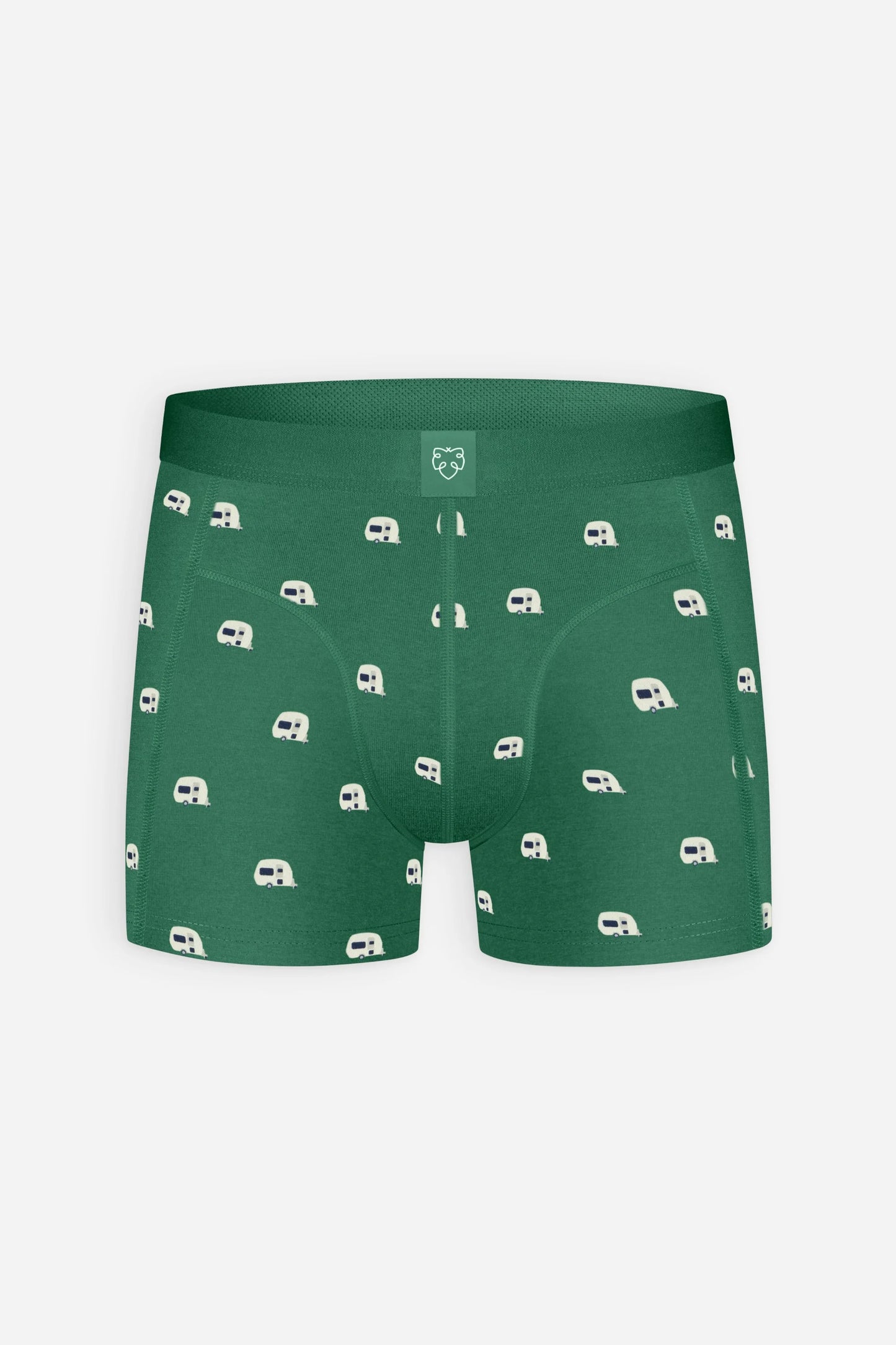 A-dam - Boxer Brief Print Green Caravan - WERTE FREUNDE