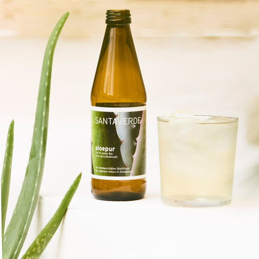 Santaverde - aloepur 100% reiner Aloe Vera Saft 330ml - WERTE FREUNDE