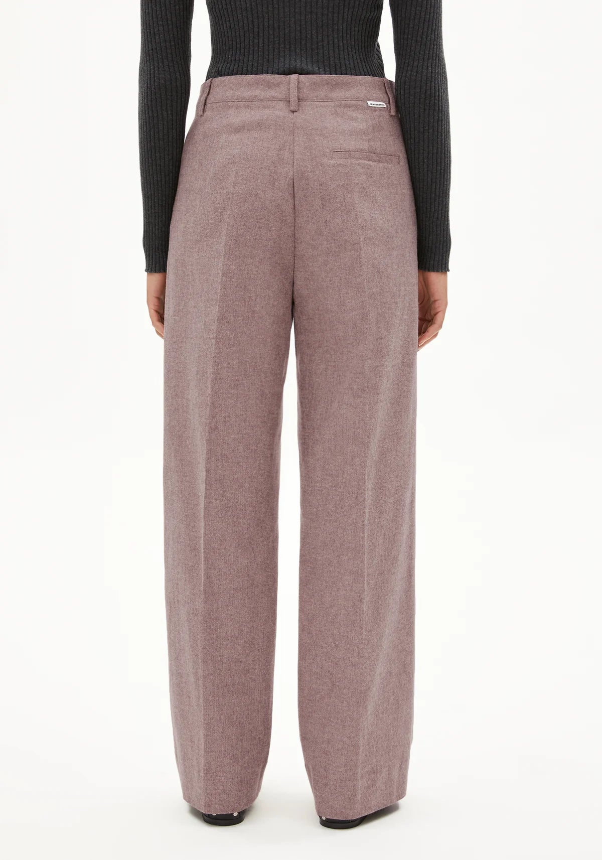 Armedangels - LEANDRAA HANDAAS Hose Stoffhose pure-dark cranberry - WERTE FREUNDE