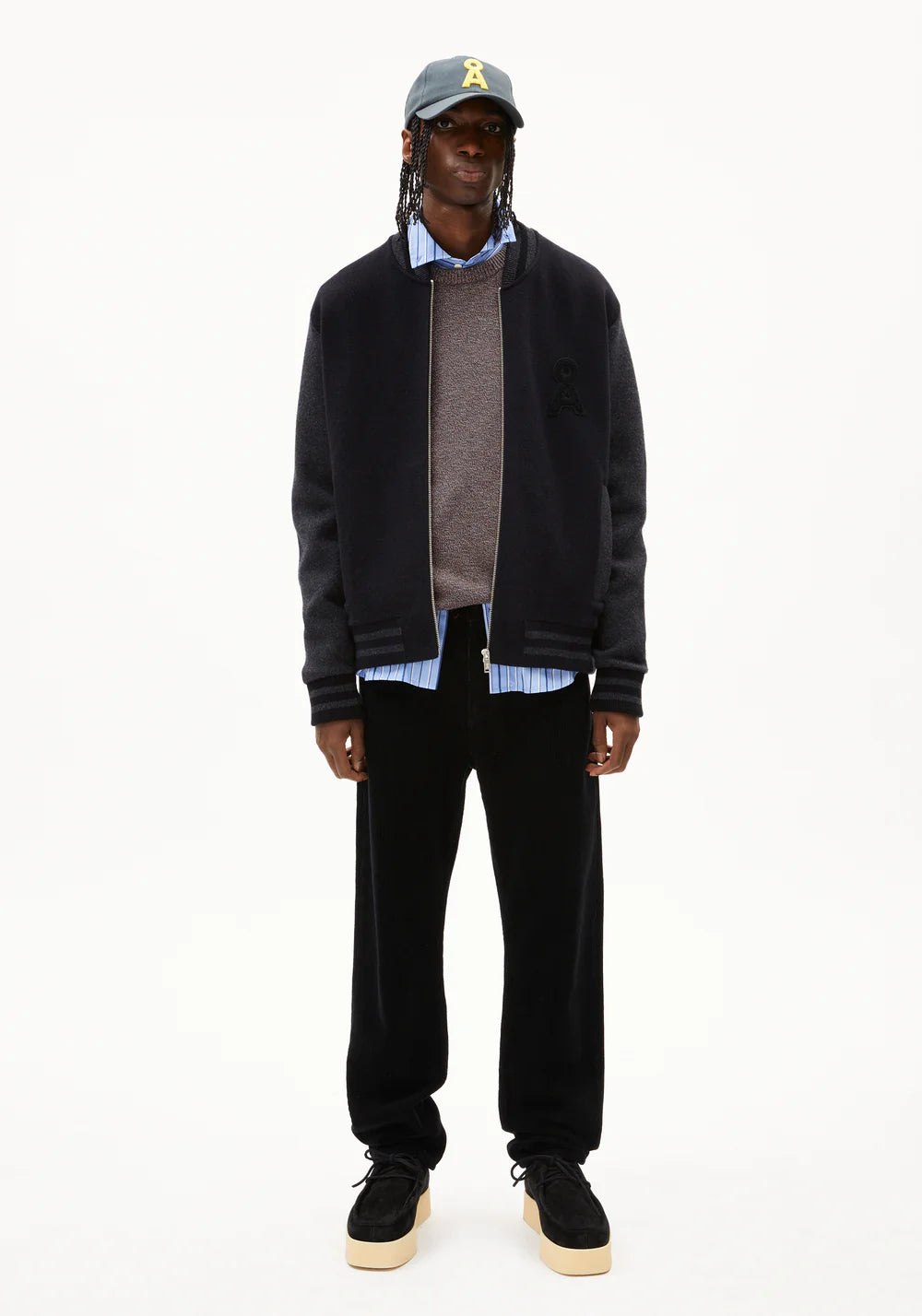 Armedangels - KEDAAWYAN Jacken/Outerwear Strick black-steel melange - WERTE FREUNDE