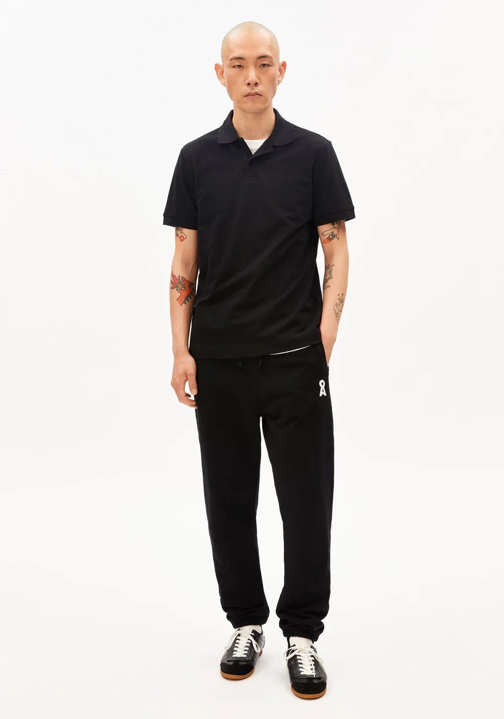 Armedangels - MAARIO POLOSHIRT black - WERTE FREUNDE
