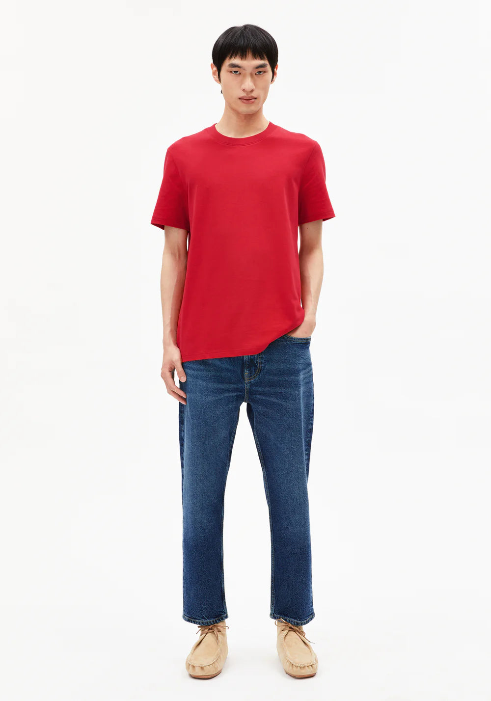 Armedangels - MAARKOS Jersey Shirts T-Shirt scarlet red - WERTE FREUNDE