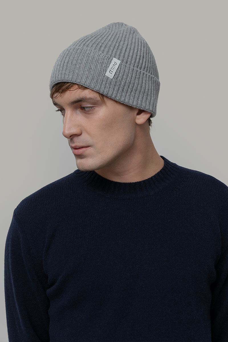 Rifo - Marcello Cashmere Beanie Grey Calce