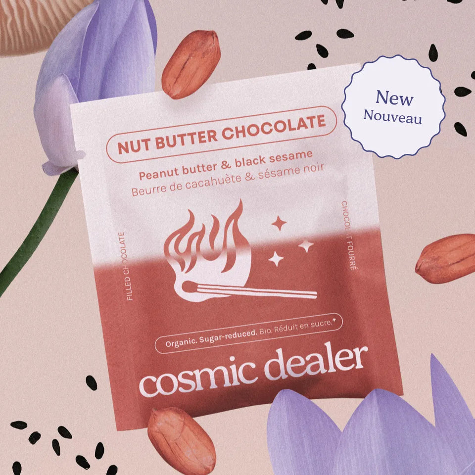 Cosmic Dealer - Nut Butter Chocolate Double layer Peanut Butter & Black Sesame 20g - WERTE FREUNDE