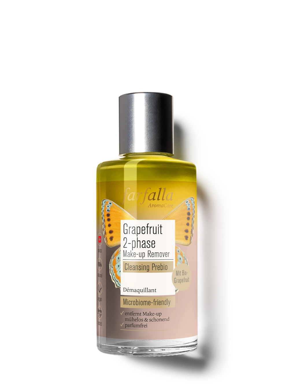 farfalla - Grapefruit 2-phase Make-up Remover Cleansing Prebio 60ml - WERTE FREUNDE
