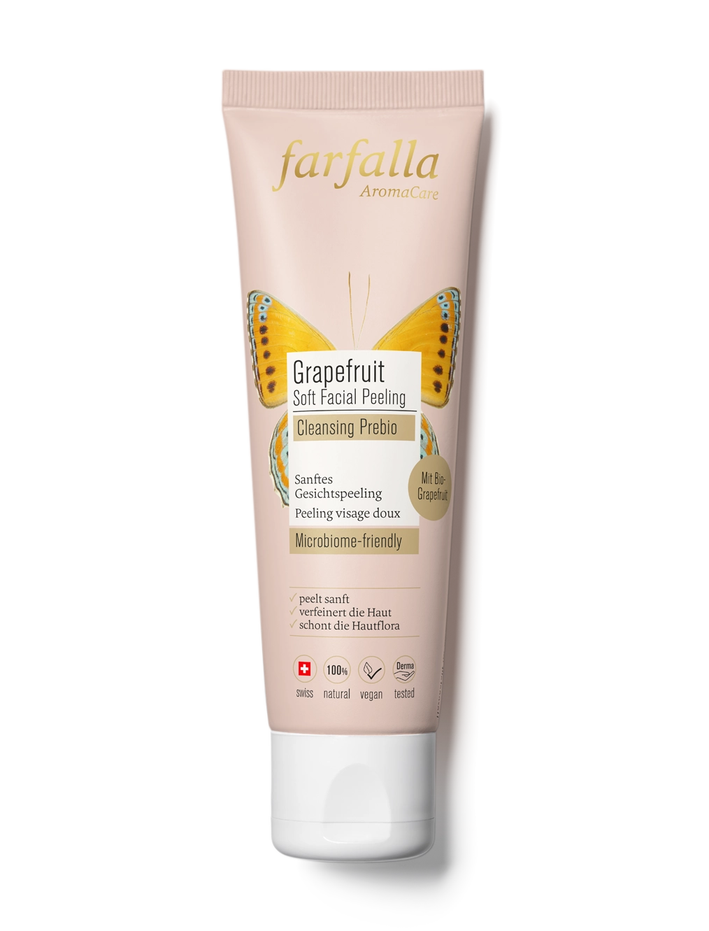 farfalla - Grapefruit Soft Facial Peeling Cleansing Prebio 50ml - WERTE FREUNDE