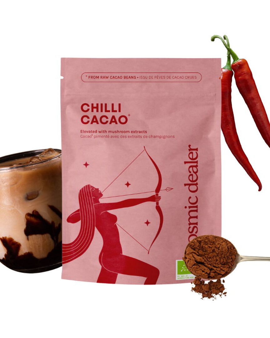 Cosmic Dealer - CHILLI CACAO with mushroom extracts & lucuma 120 g - WERTE FREUNDE