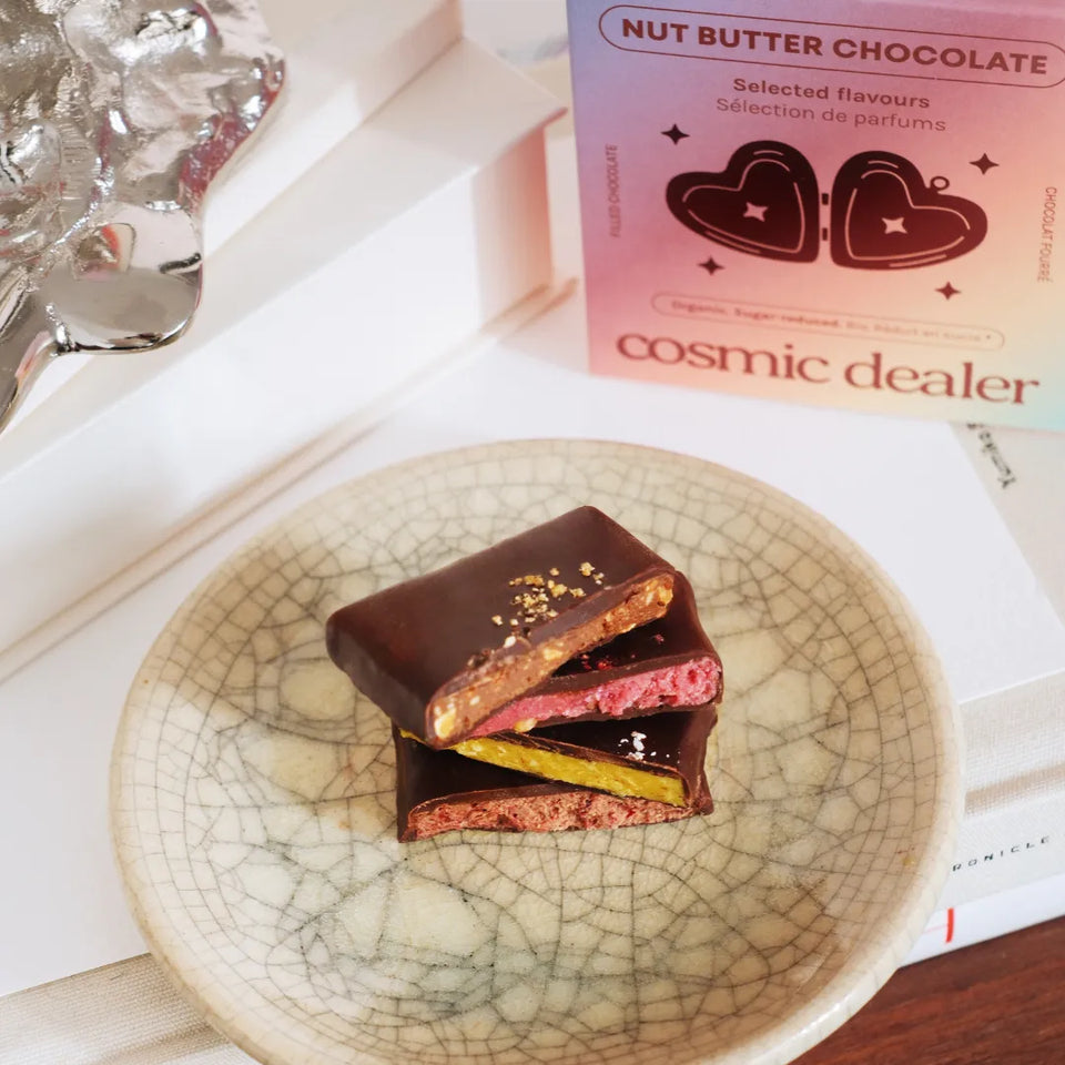 Cosmic Dealer - Nut Butter Chocolate Mixed Flavours - limited edition 4 x 20g - WERTE FREUNDE