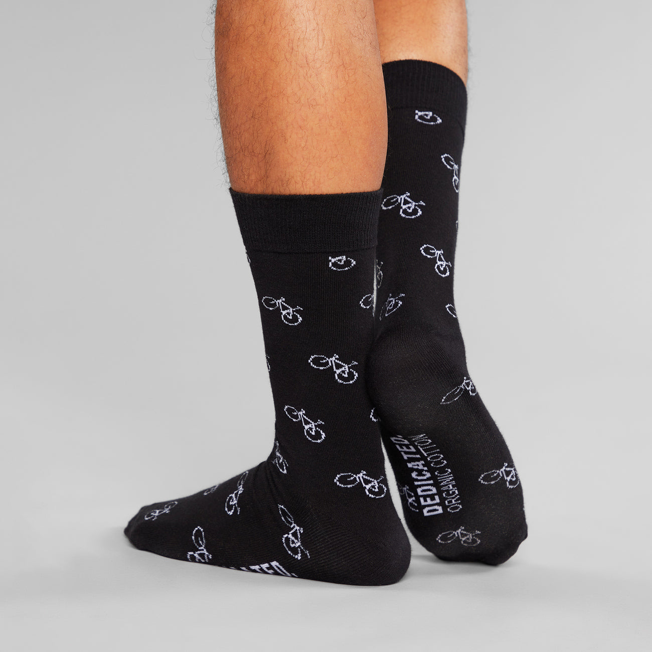 DEDICATED - Socks Sigtuna Bike Pattern Black - WERTE FREUNDE