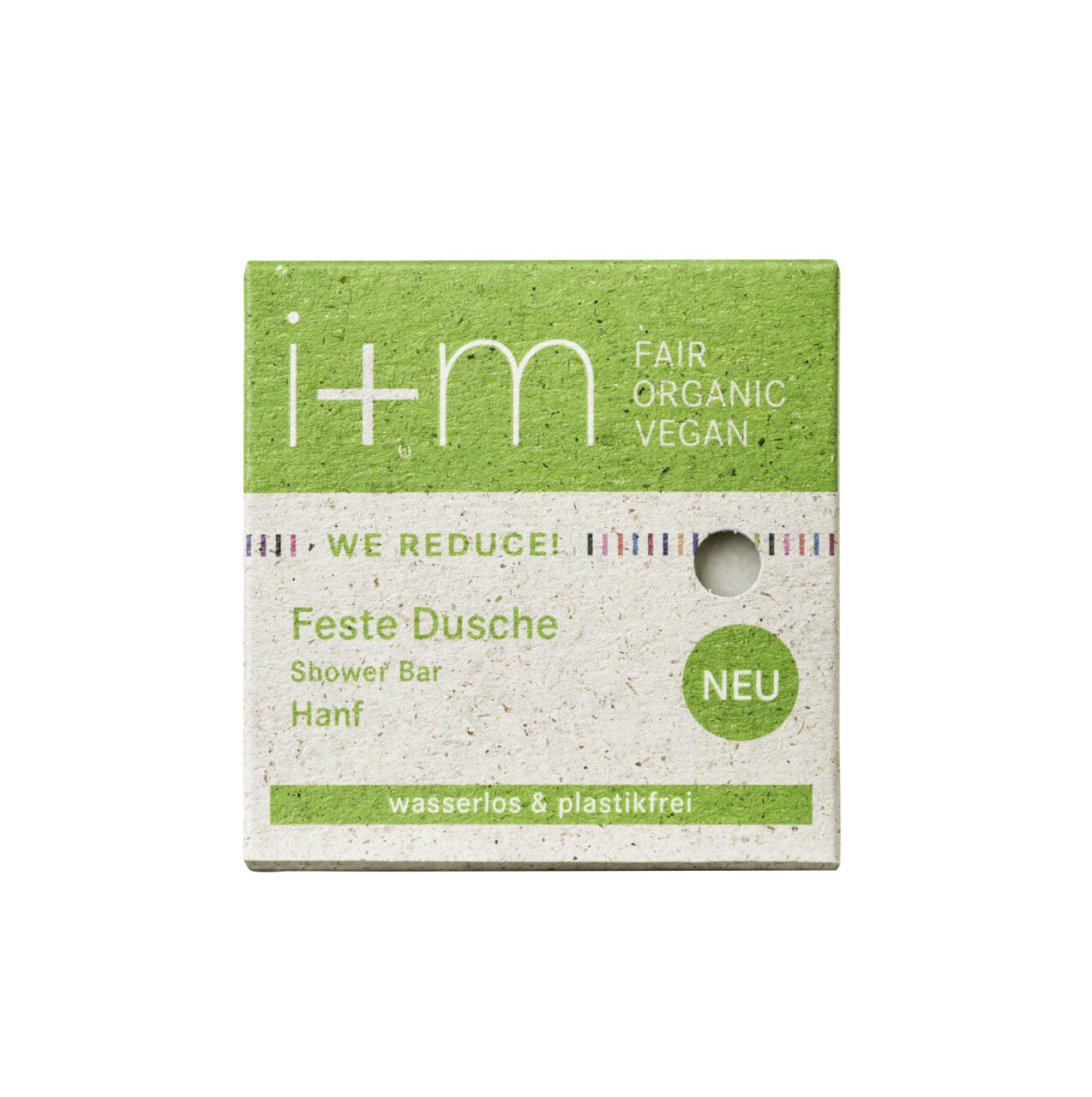 i+m - WE REDUCE! Feste Dusche Shower-Bar Hanf - 50 g - WERTE FREUNDE