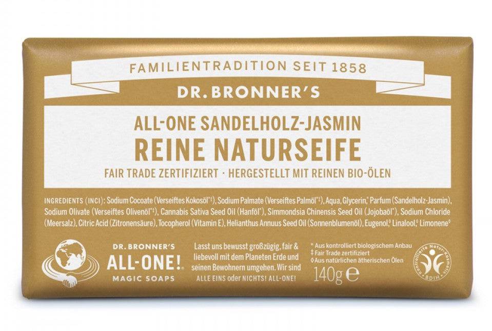 Dr. Bronner´s - Reine Naturseife Sandelholz-Jasmin 140 g - WERTE FREUNDE