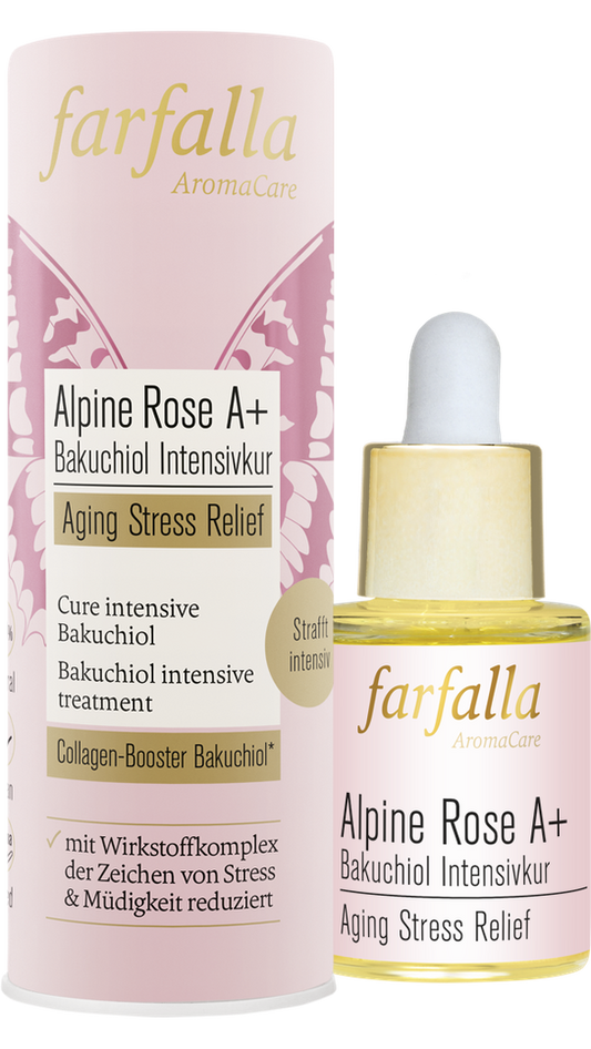 farfalla - Alpine Rose A+ Bakuchiol Intensivkur 15 ml - WERTE FREUNDE