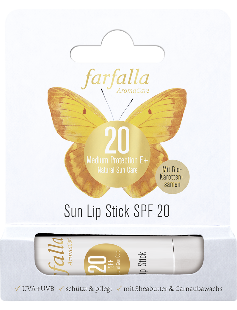 farfalla - Medium Protection E+ Sun Lip Stick SPF 20 4,6 g - WERTE FREUNDE