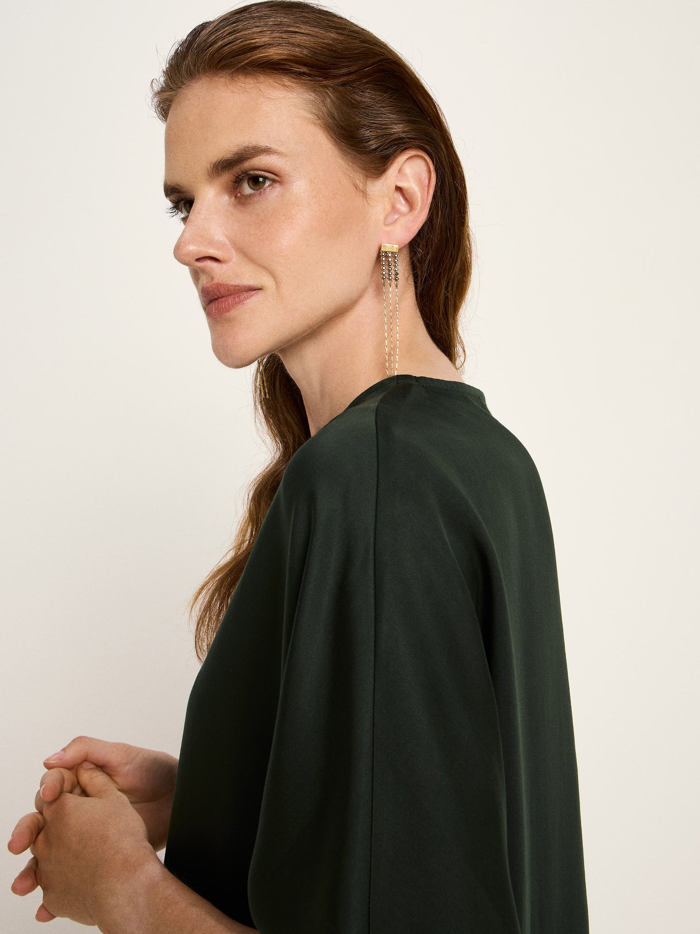 LANIUS - 3/4 Arm Bluse aus TENCEL™ forest - WERTE FREUNDE