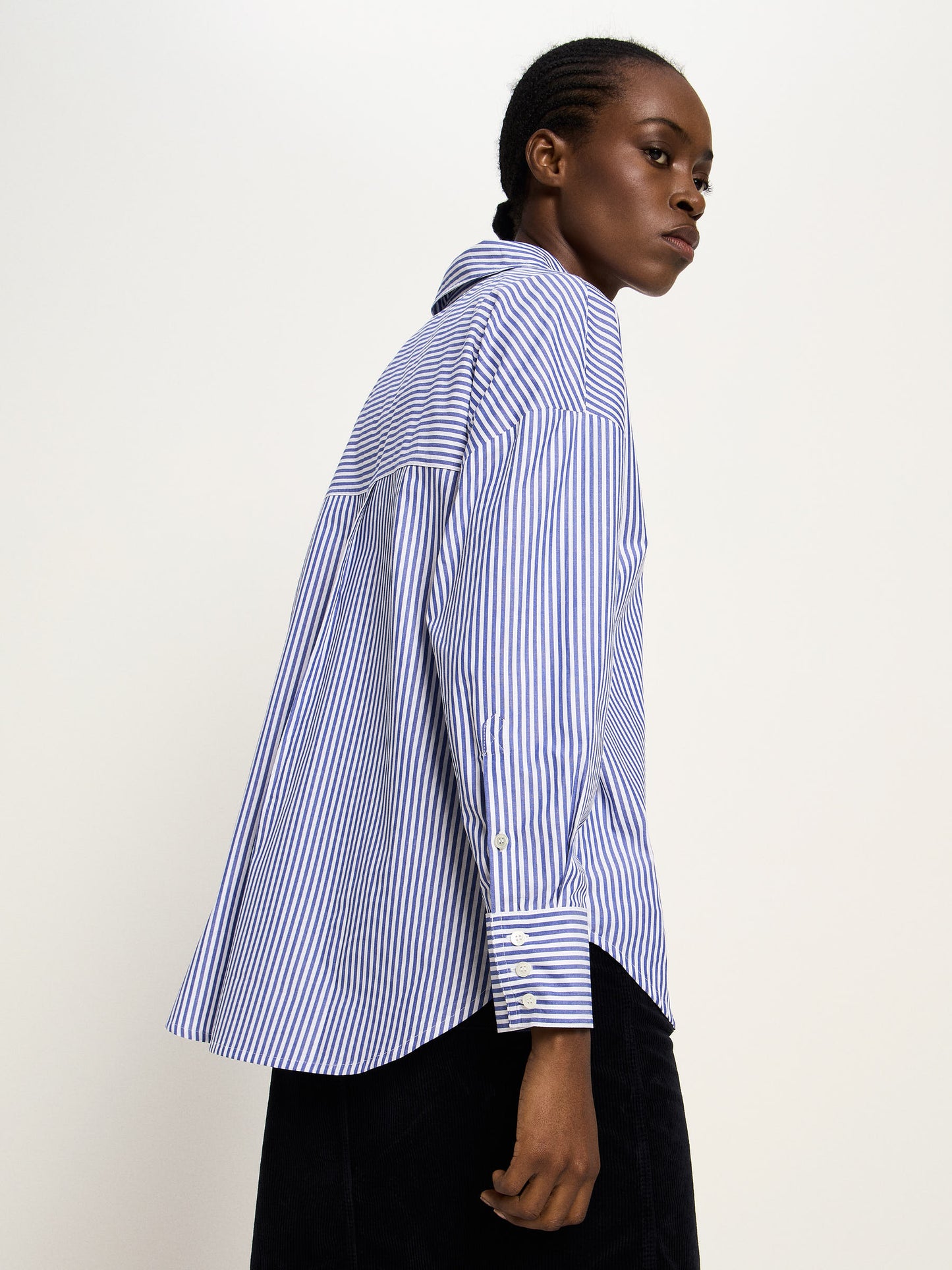 LANIUS - Streifenhemd OCS blue/ off white - WERTE FREUNDE