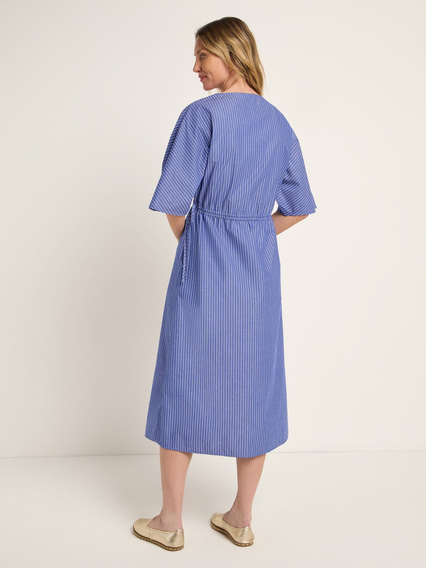LANIUS - Streifenkleid blue/ off white - WERTE FREUNDE