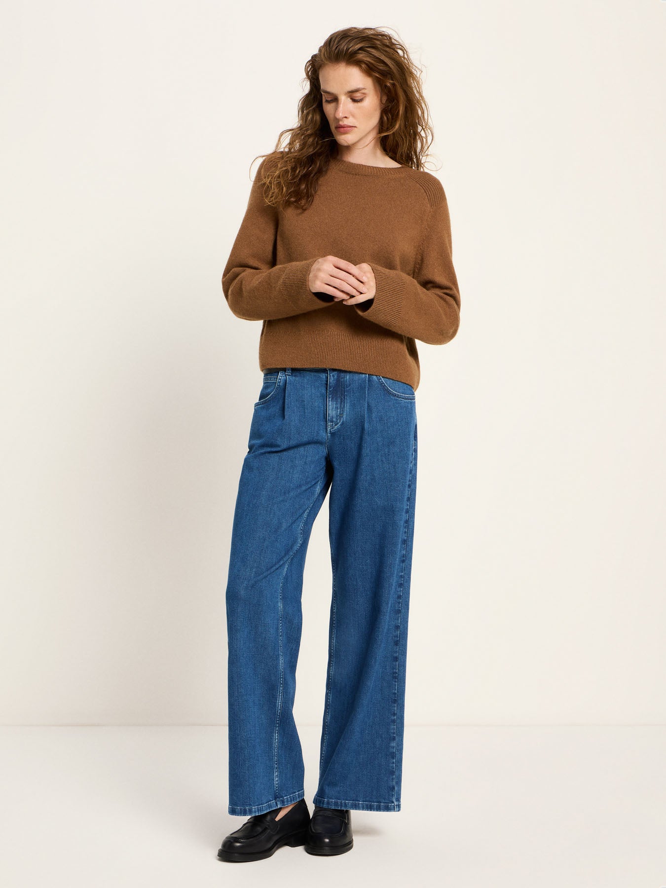 LANIUS - Cropped Pullover brown - WERTE FREUNDE