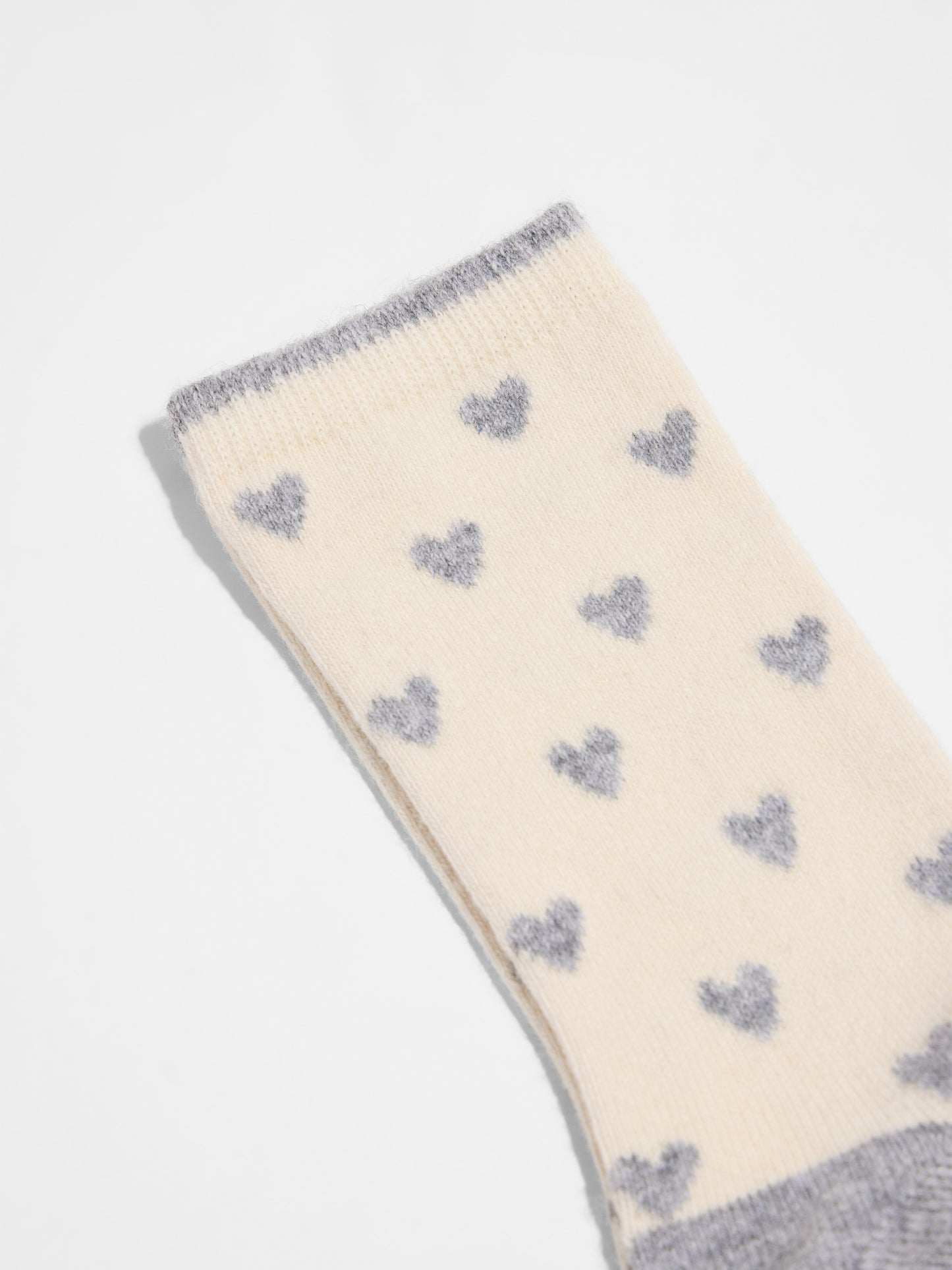 LANIUS - Socken mit Herzen off white - WERTE FREUNDE
