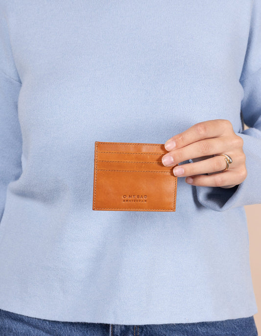 O MY BAG - MARK'S CARDCASE MAXI Cognac Classic Leather - WERTE FREUNDE