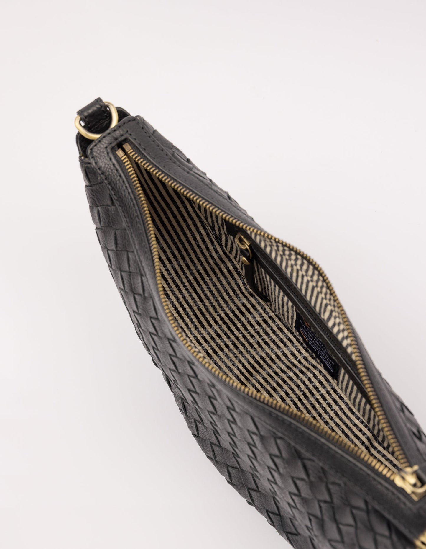 O MY BAG - LEO Black Woven Soft Grain Leather - WERTE FREUNDE