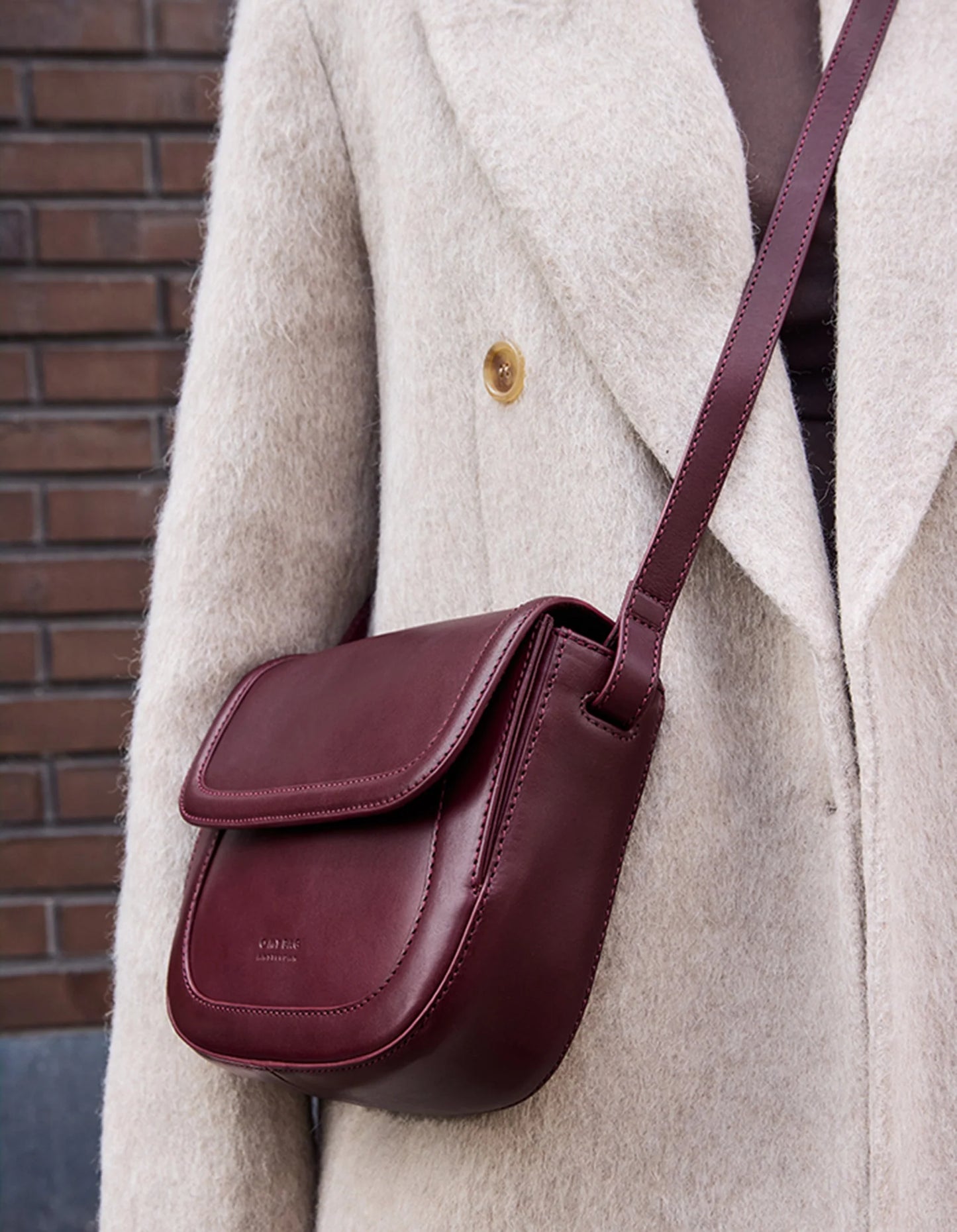 O MY BAG - Nina - Dark Cherry Classic Leather - WERTE FREUNDE