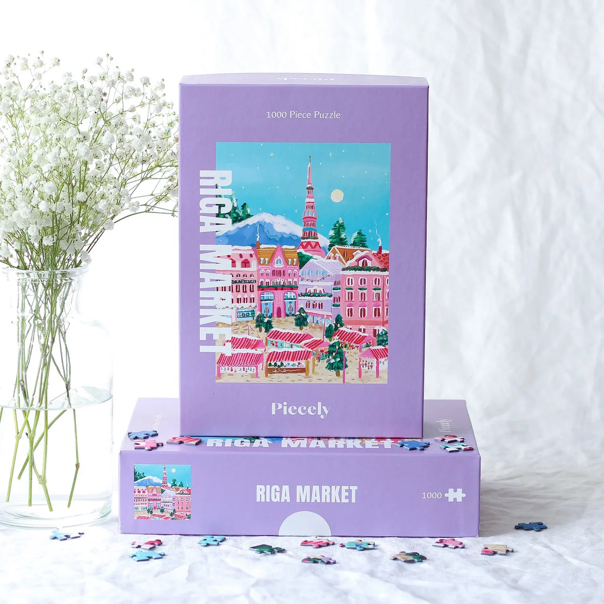 Piecely Puzzles - Puzzle Riga Market 1000 Teile - WERTE FREUNDE