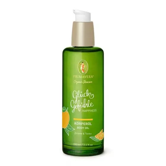 Primavera - Körperöl Glücksgefühle Zitrone & Tonka 100 ml - WERTE FREUNDE