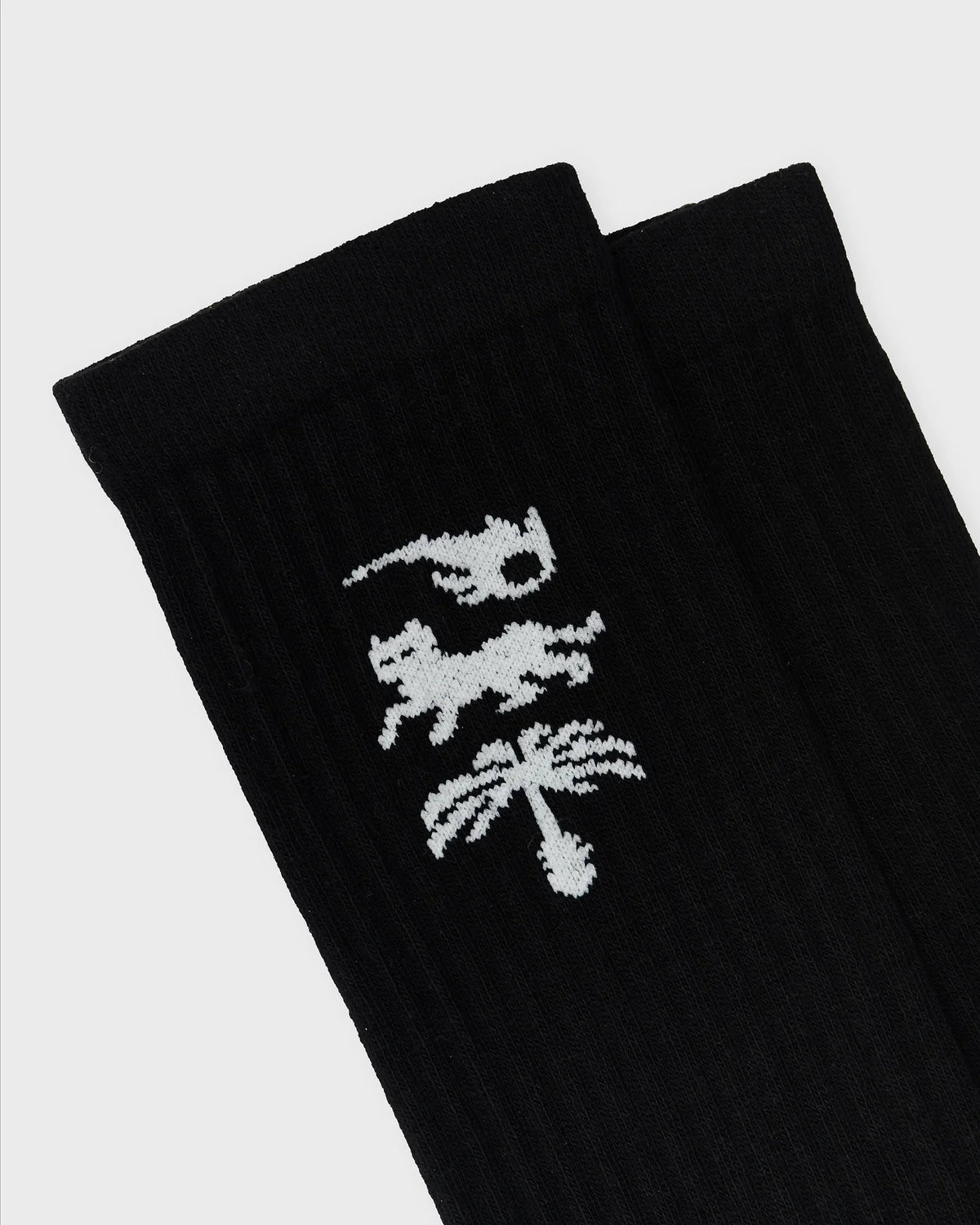 Rice - AVY ORGANIC CREW SOCK Black/White - WERTE FREUNDE