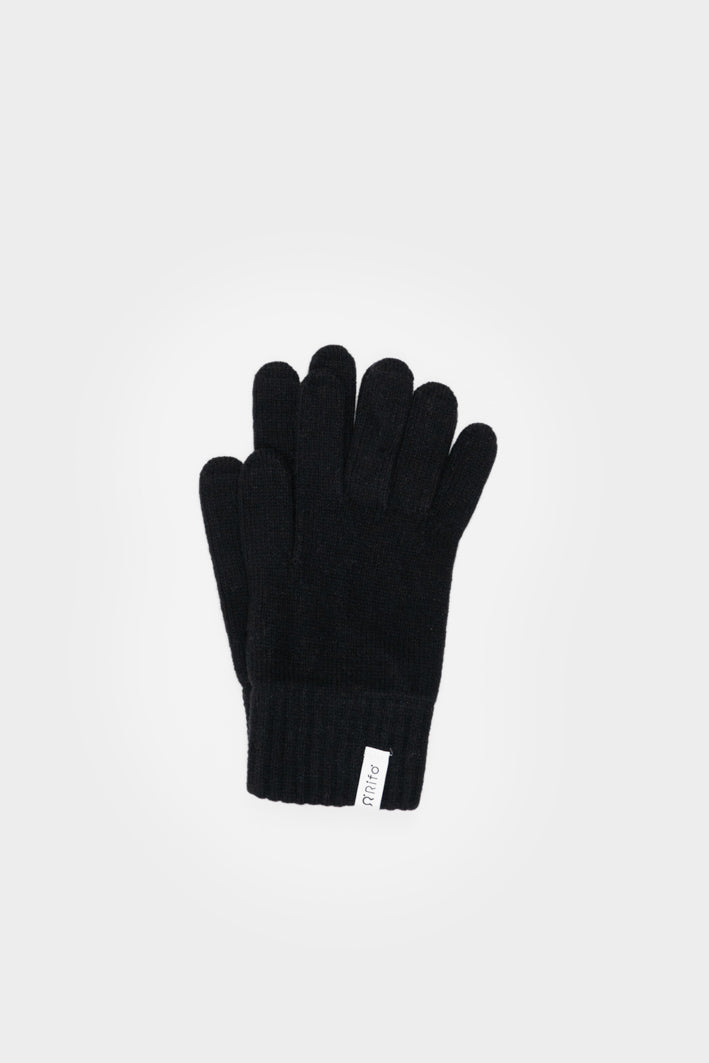 Rifo - Anita Women's Recycled Cashmere Gloves Black Ardesia - WERTE FREUNDE