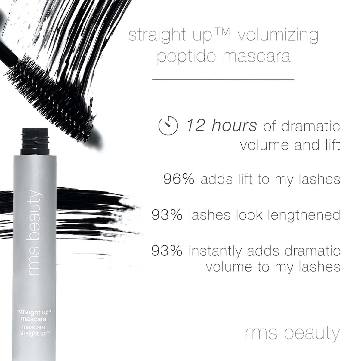 rms - mascara - straight up volumizing peptide - WERTE FREUNDE