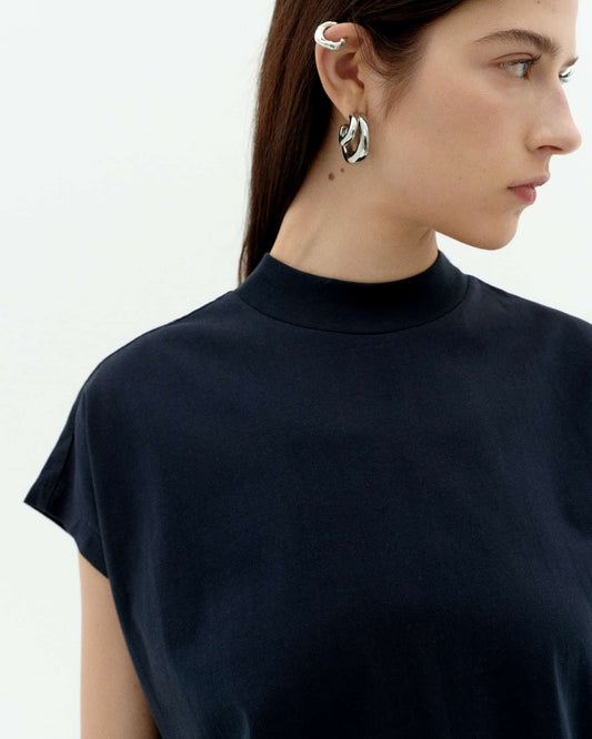 Thinking MU - NAVY VOLTA TEE BLUE - WERTE FREUNDE