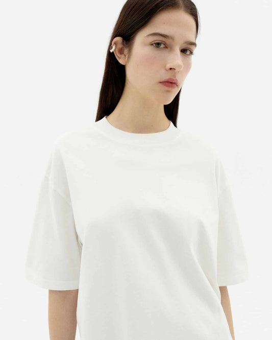 Thinking MU - WHITE LENA TEE WHITE - WERTE FREUNDE