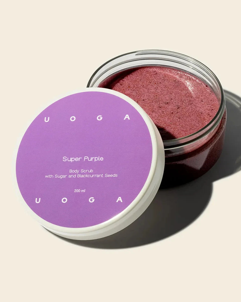 UOGA UOGA - Super Purple - peeling with sugar and blackcurrant seeds 200ml - WERTE FREUNDE