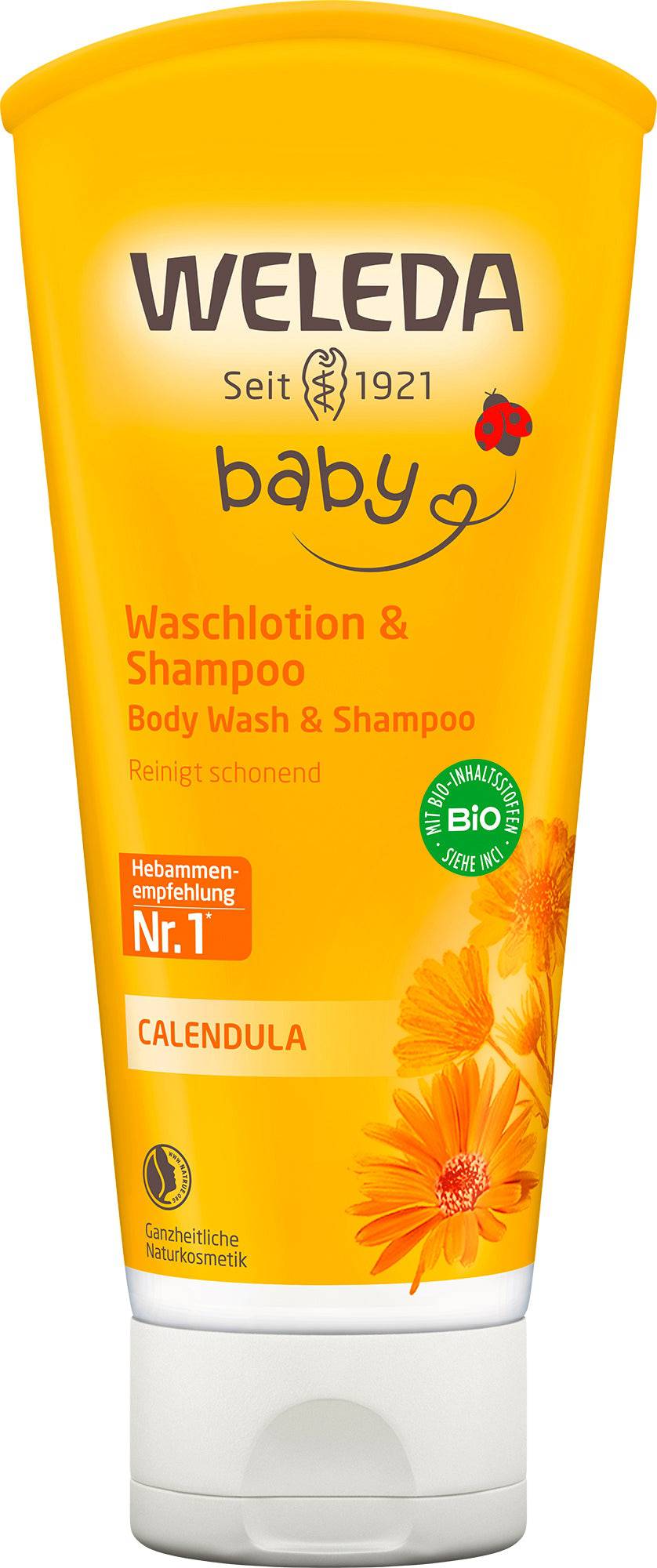 Weleda - Calendula Waschlotion & Shampoo 200ml - WERTE FREUNDE