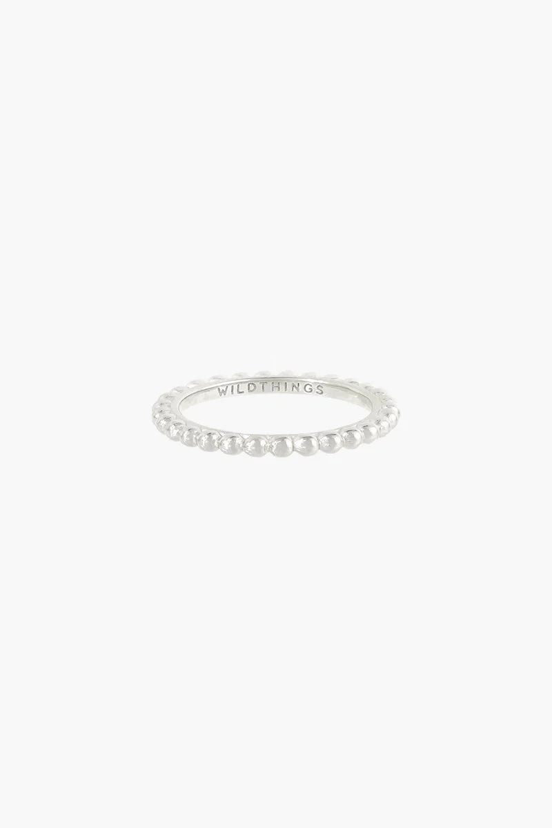 Wildthings - Small dots stacking ring silver