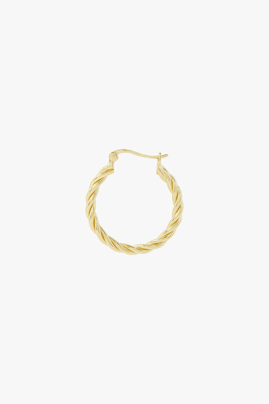 WILDTHINGS - Small twisted hoop earring gold plated 23mm