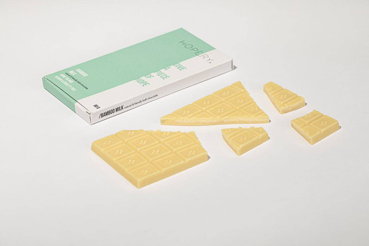 HOPERY - Natural & Friendly Bath Chocolate Bamboo Milk 80 g - WERTE FREUNDE