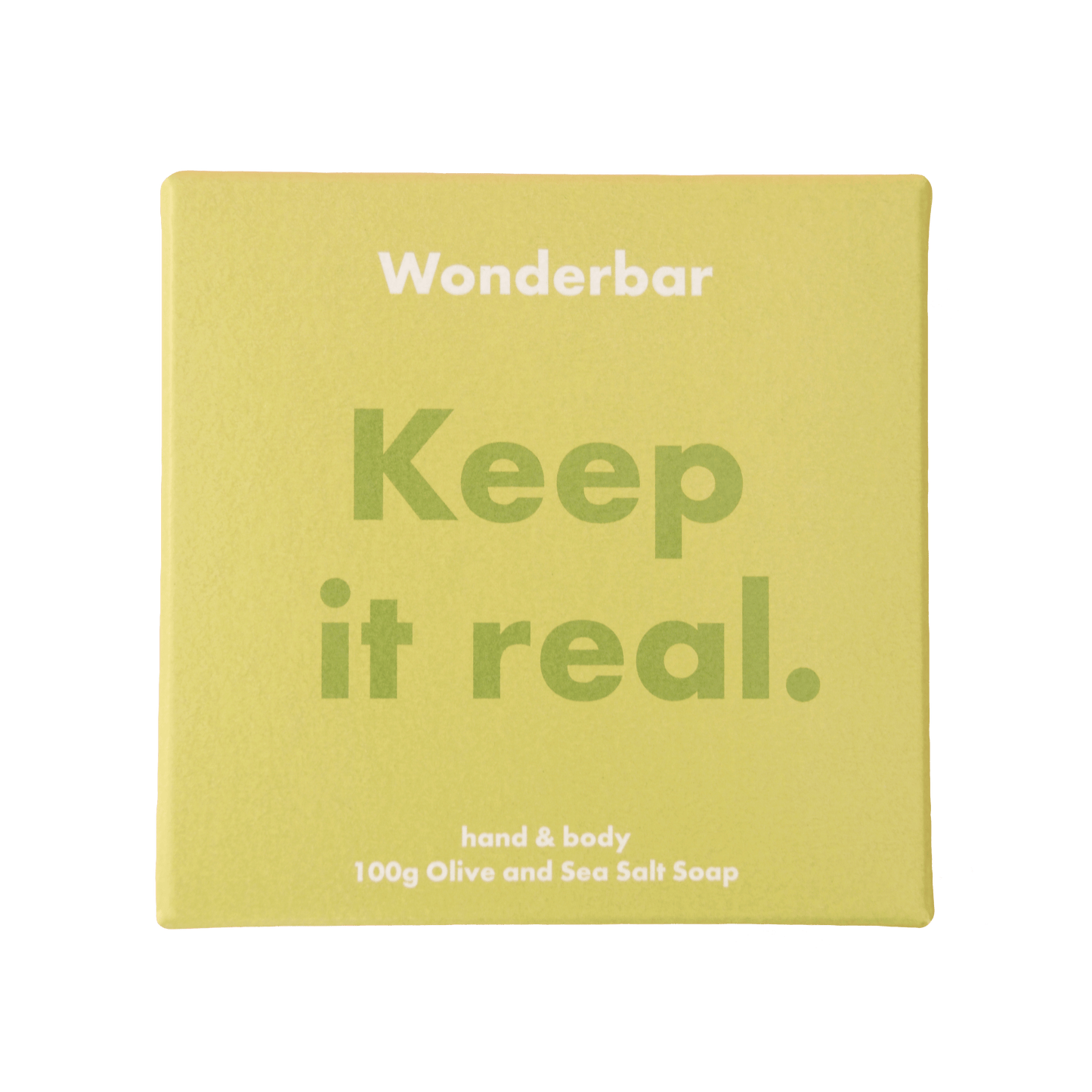 Wonderbar - KEEP IT REAL Olive & Sea Salt Soap 100g - WERTE FREUNDE