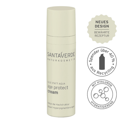 Santaverde - Aloe Vera Blüte Age Protect Creme - Anti-Ageing Gesichtspflege - 30 ml