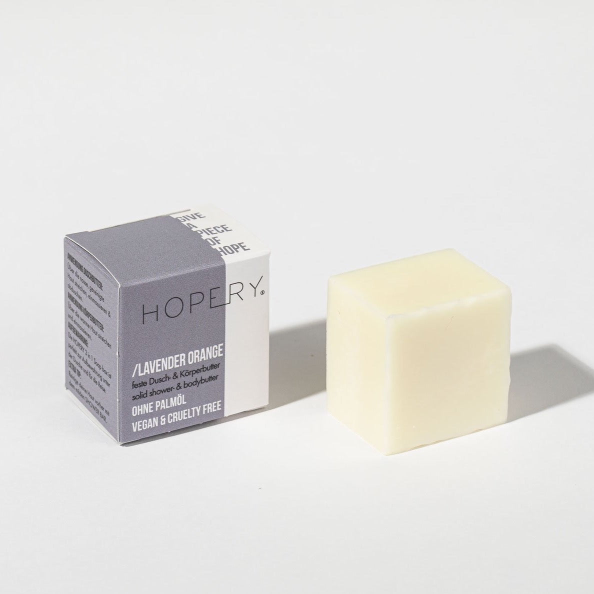 HOPERY - Feste Dusch- & Körperbutter Lavendel Orange 40g - WERTE FREUNDE