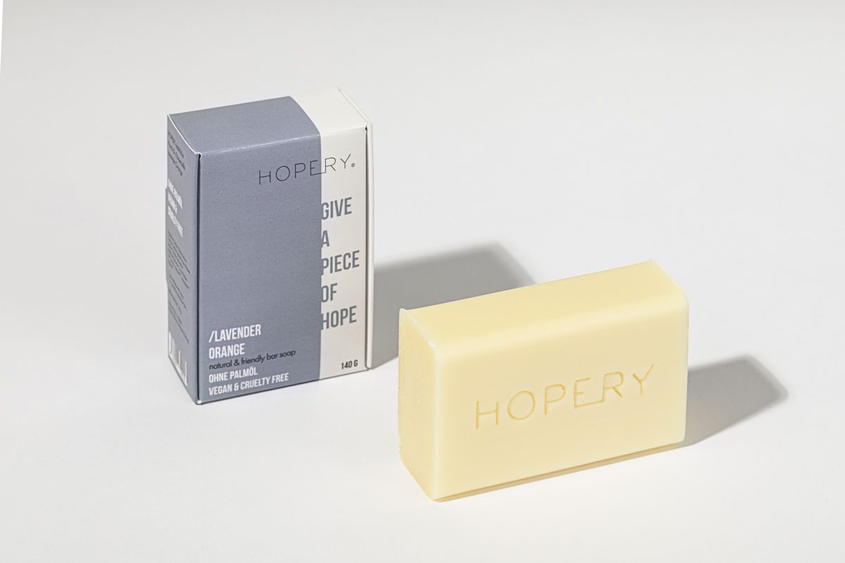 HOPERY - Natural & Friendly Bar Soap Lavender Orange 140 g - WERTE FREUNDE