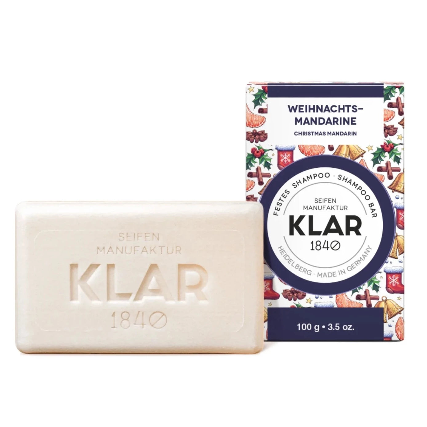 Klar's - festes Shampoo Christmas Mandarin 100g - WERTE FREUNDE