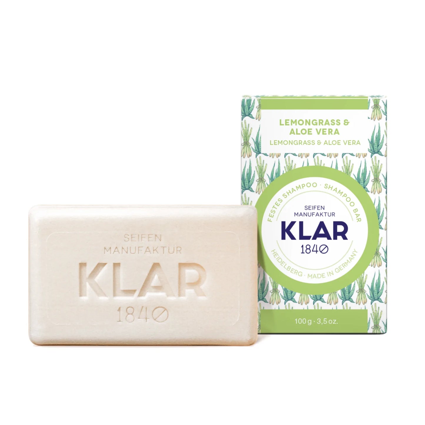 Klar's - festes Shampoo Lemongrass & Aloe Vera 100g - WERTE FREUNDE