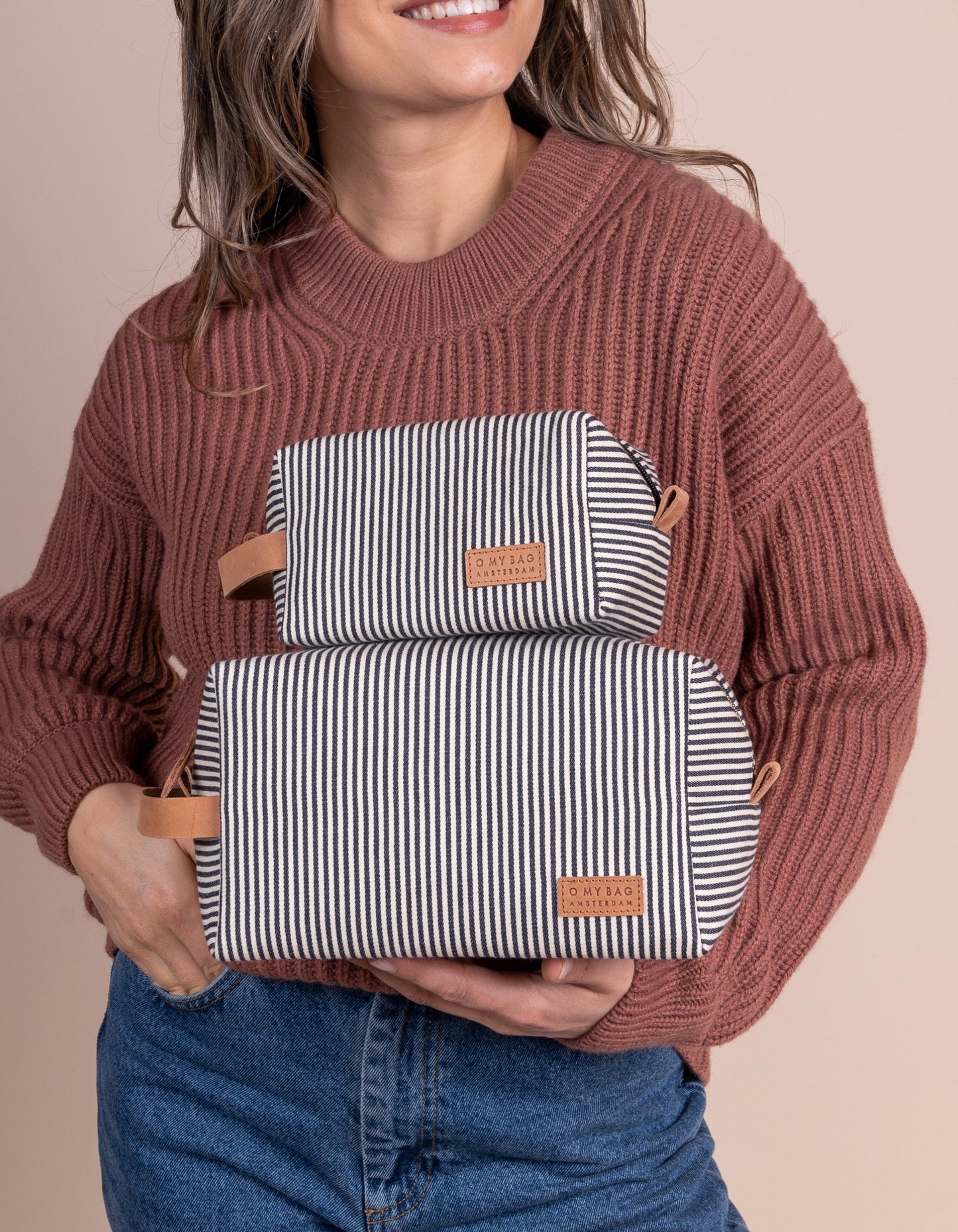 O MY BAG - TED TRAVEL CASE SMALL Cotton / Camel Hunter - WERTE FREUNDE