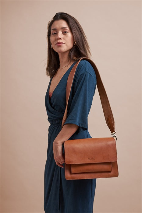 O MY BAG - HARPER Cognac Classic Leather - WERTE FREUNDE