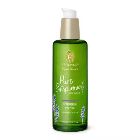 Primavera - Körperöl Pure Entspannung Lavendel & Vanille 100 ml - WERTE FREUNDE