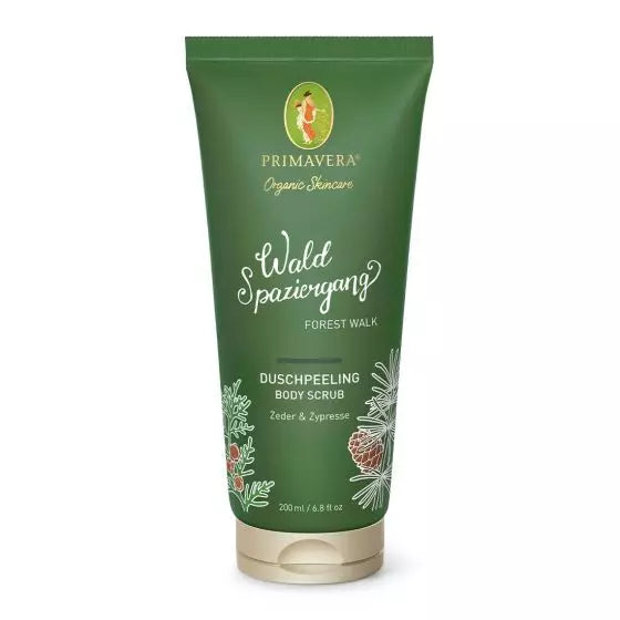 Primavera - Duschpeeling Waldspaziergang Zeder & Zypresse 200 ml - WERTE FREUNDE