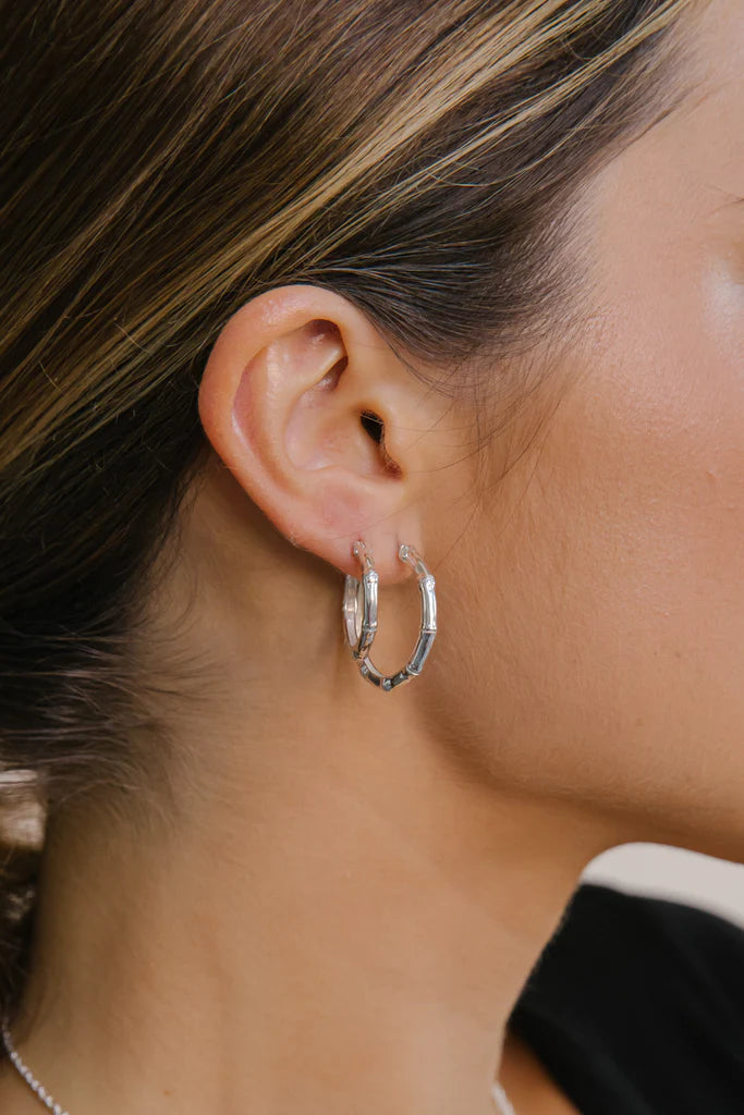 Wildthings - Medium bamboo hoop silver 1 St. - WERTE FREUNDE